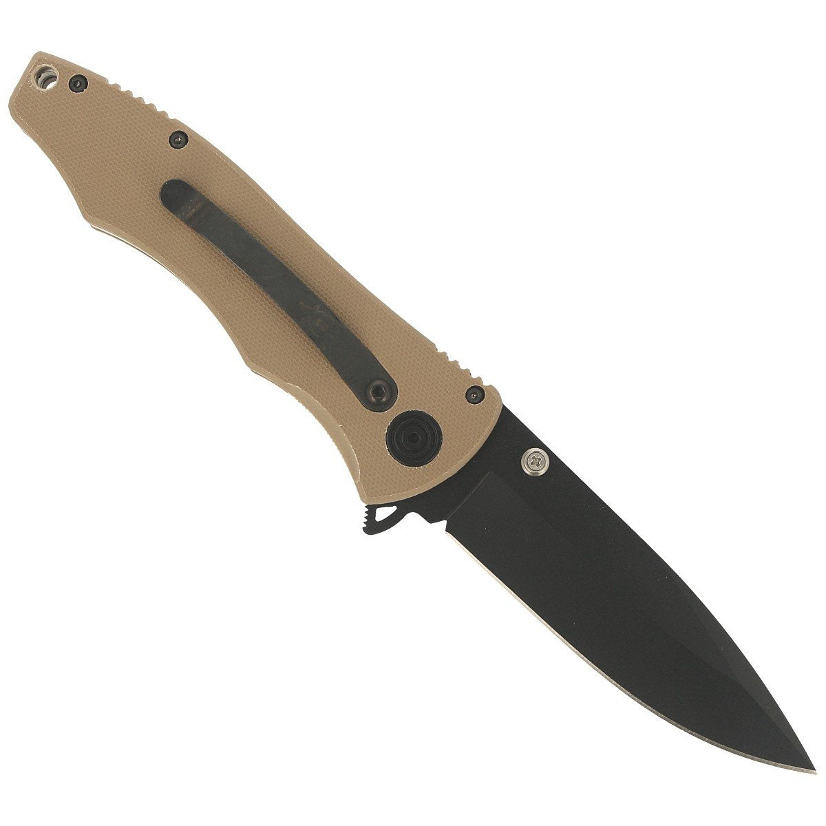 Nóż składany Muela Panzer-10DES Desert PTB/Fiber Glass, Black PTFE X60CrMoV15