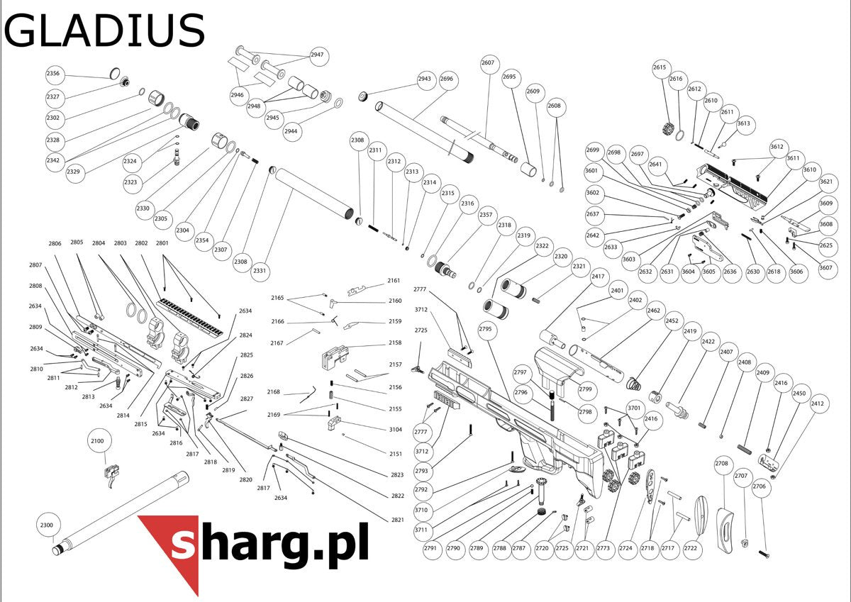 M3*12 zwalniacz magazynka do Hatsan AT44, Airmax, BT65, BullBoss, Gladius, Nova, Trophy (2612)