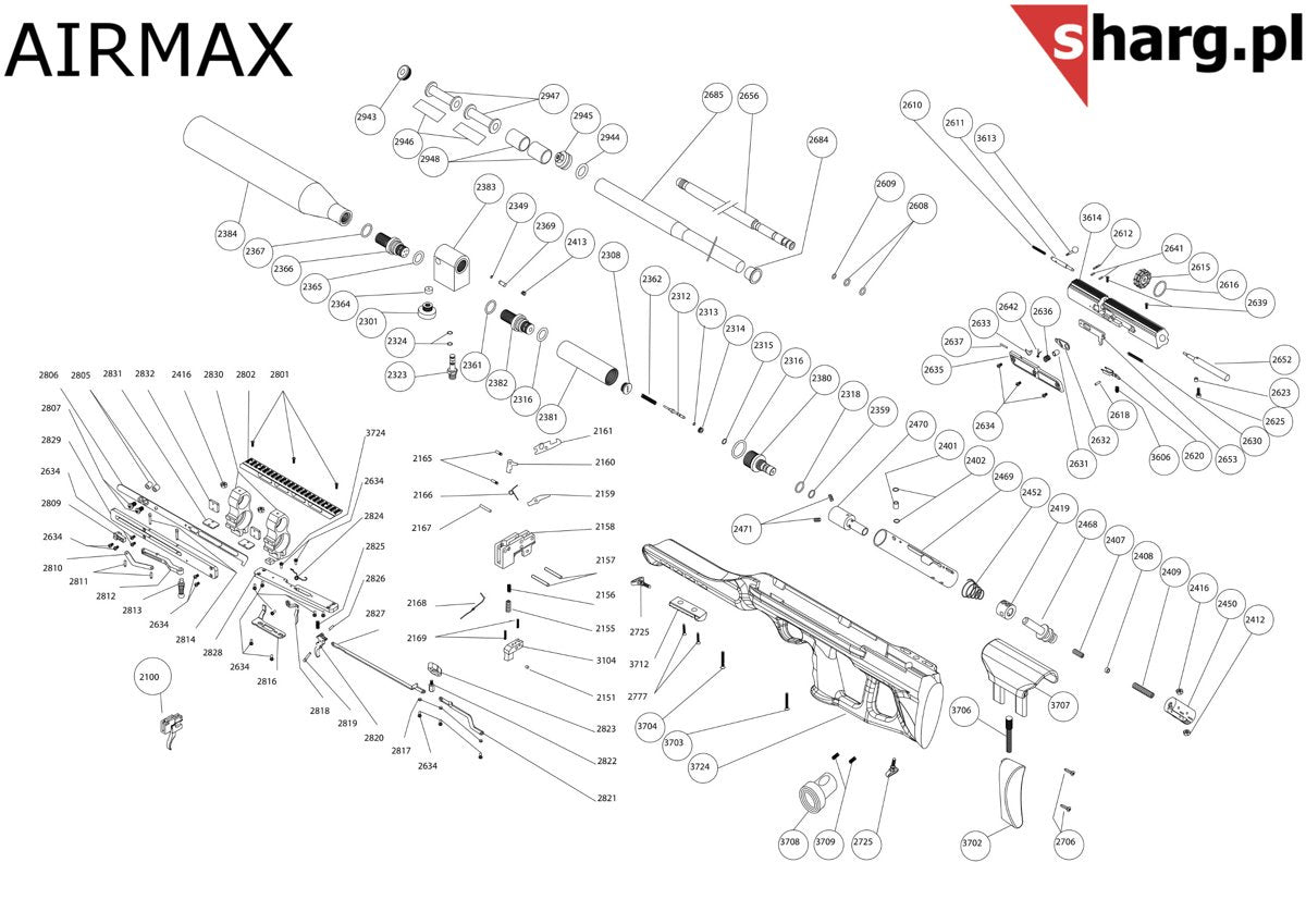 M3*12 zwalniacz magazynka do Hatsan AT44, Airmax, BT65, BullBoss, Gladius, Nova, Trophy (2612)