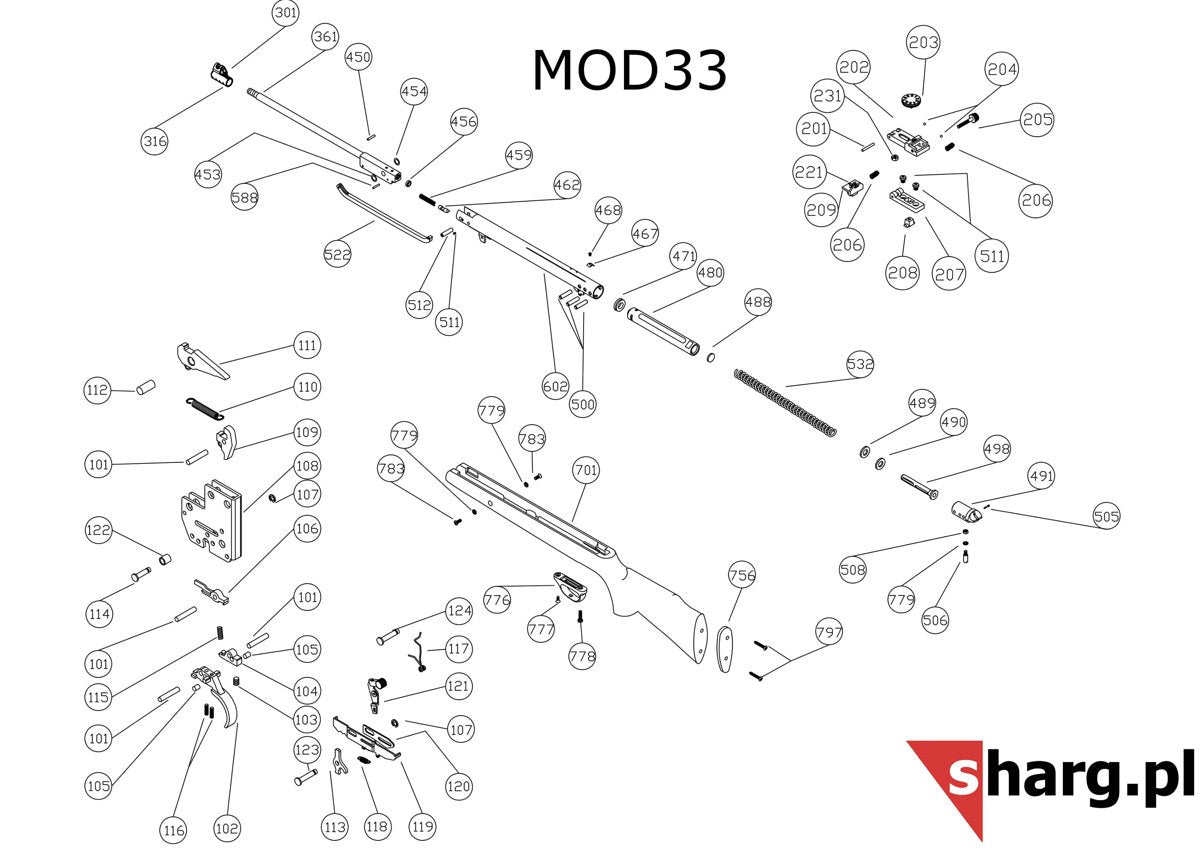 Sprężyna bezpiecznika spustu do wiatrówki Hatsan MOD 33-155, Dominator 200, Proxima (118)
