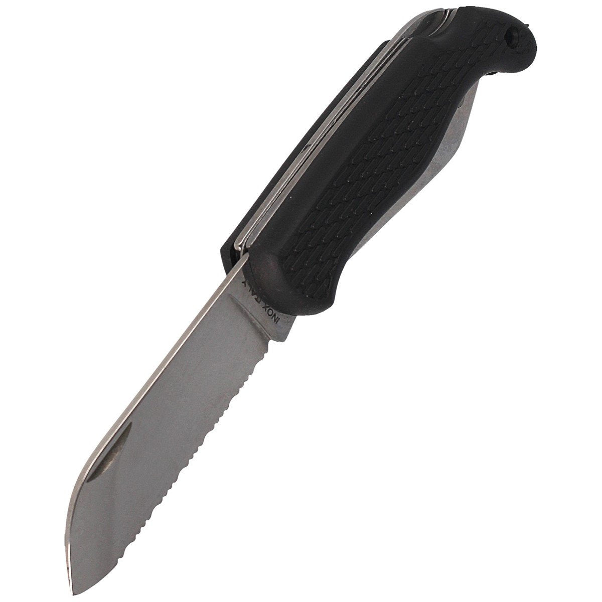 Nóż składany żeglarski MAC Coltellerie Boat 2 Black PP/TPE, Satin W 1.4034 (MC BOT2.N)