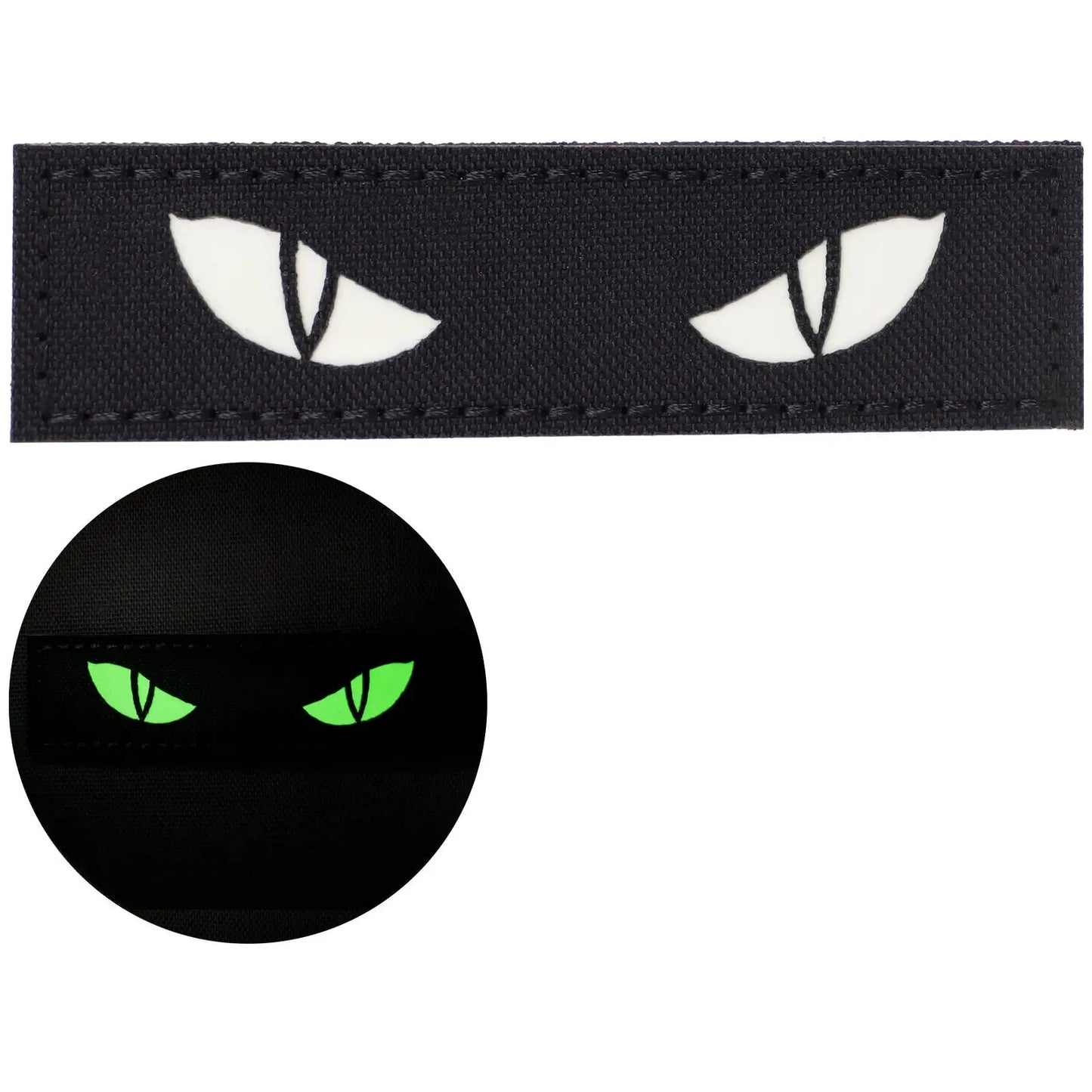 Naszywka Morale Patch Cat Eyes Czarna fluorescencyjna