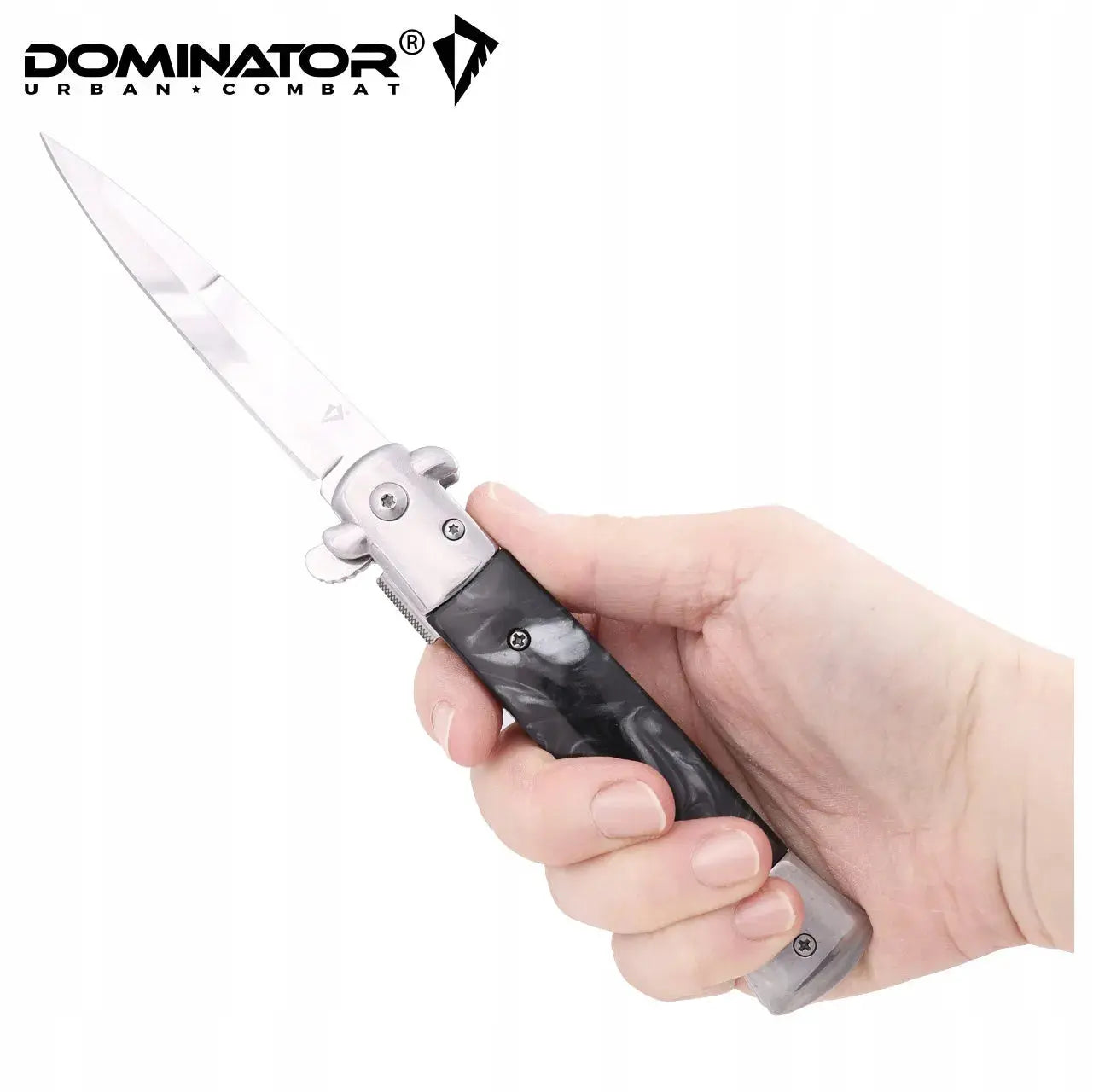 Dominator Nóż składany Sycylijka Czarny Black Pearl Sztylet