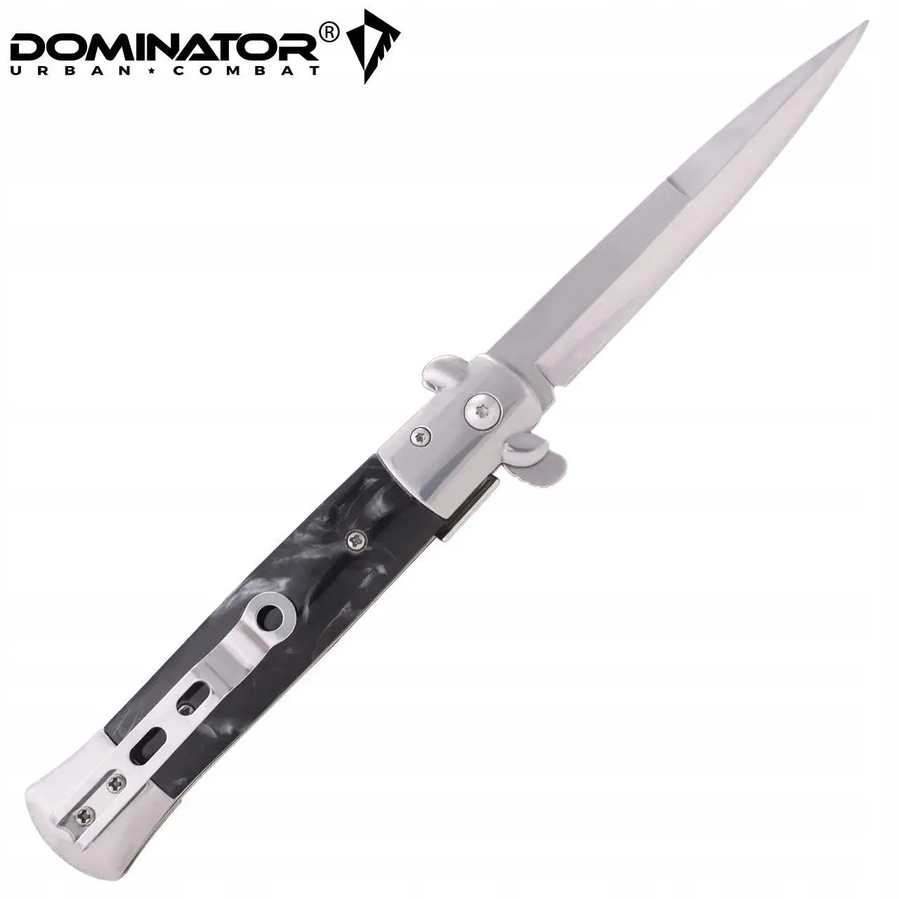 Dominator Nóż składany Sycylijka Czarny Black Pearl Sztylet
