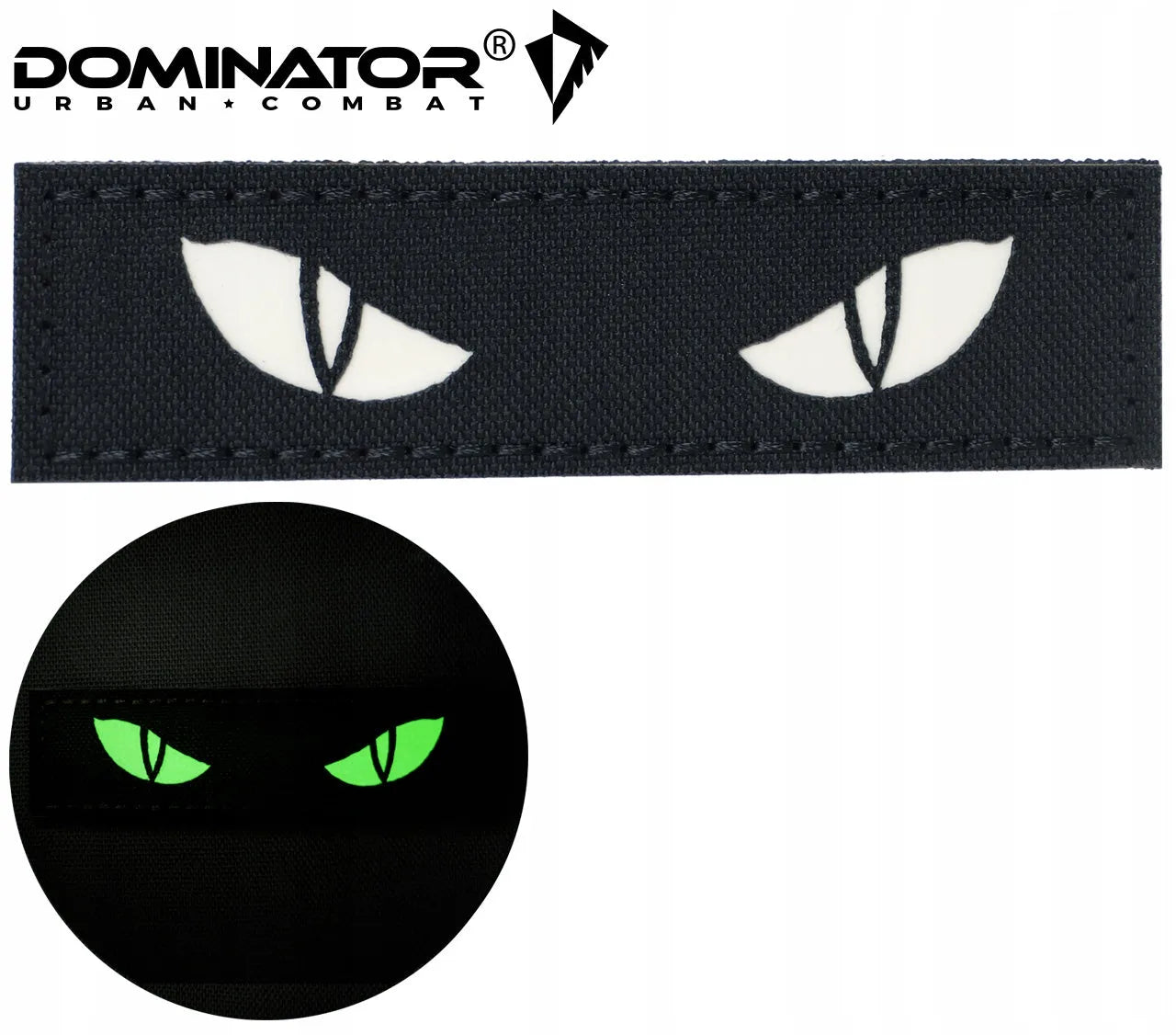 Naszywka Morale Patch Cat Eyes Czarna fluorescencyjna