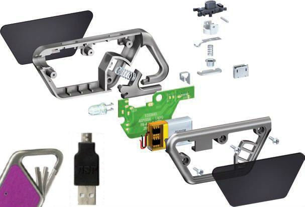 Latarka ASP Sapphire USB LED Aluminium Red - 53653
