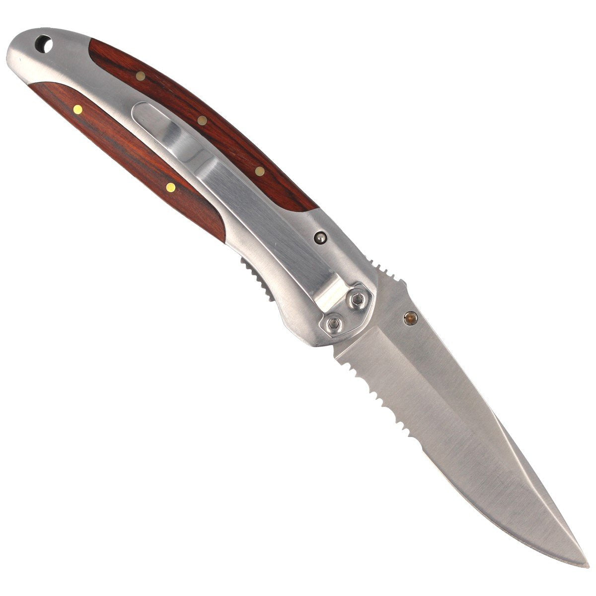 Nóż składany Herbertz CJH Pakka Wood/Steel, Satin 420 (256410 - 44199)