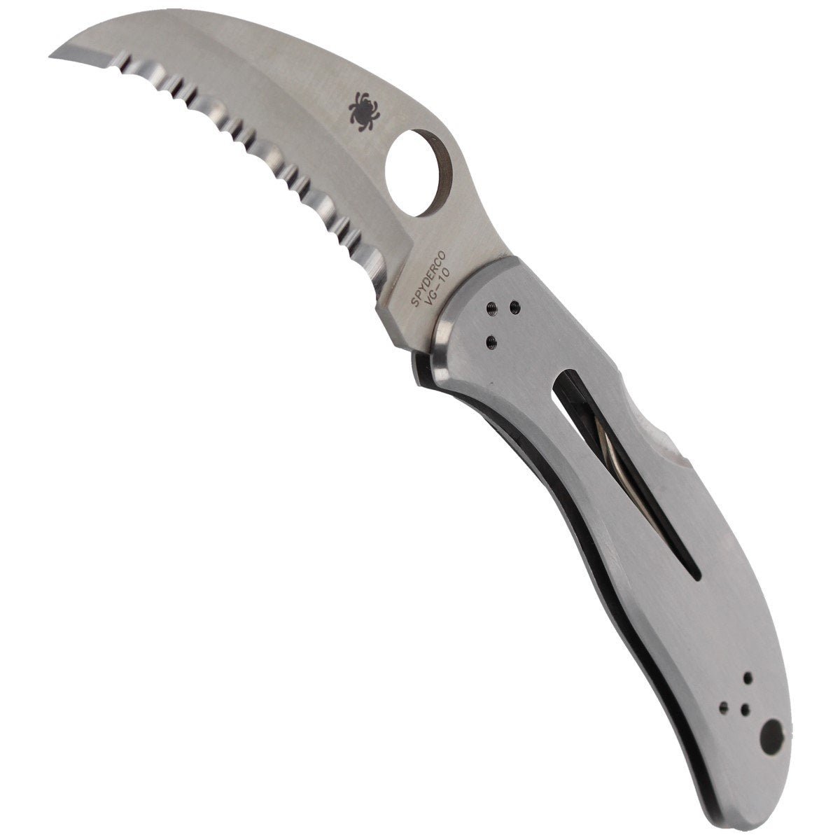 Nóż składany Spyderco Harpy Stainless Steel, Satin Spyderedge VG-10 (C08S)