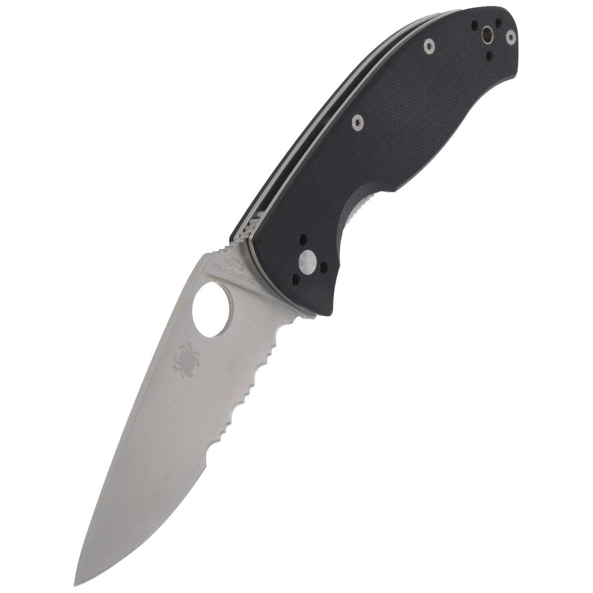 Nóż składany Spyderco Tenacious Black G10, Satin Combo 8Cr13MoV by Eric Glesser (C122GPS)