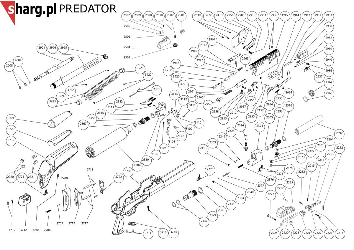 Manometr kartusza do wiatrówki Hatsan AT44,Bullboss, Vectis, Sortie, Predator, FlashPup,AirMax, Trophy (2301)