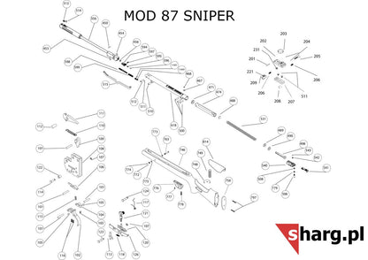 Śruba mocująca kabłąk przednia do Hatsan MOD 33-155, Dominator 200, Striker, Proxima (777)