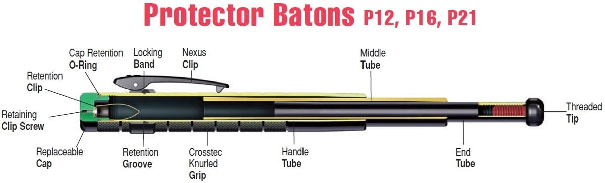 Pałka teleskopowa ASP P12 Protector Friction Loc 12'' (52221)