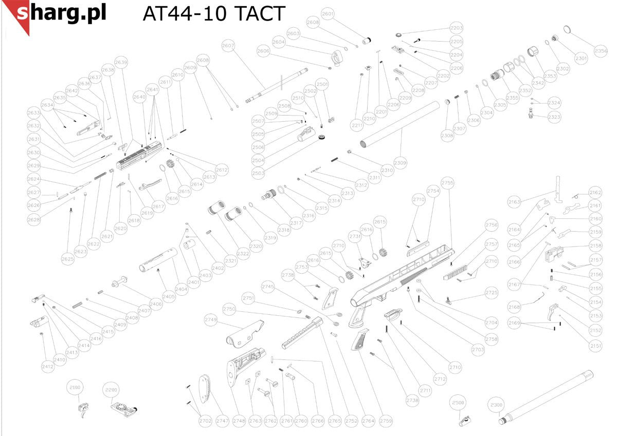 Zbijak z systemem Quattro Trigger do wiatrówki AT44 (2406QT)