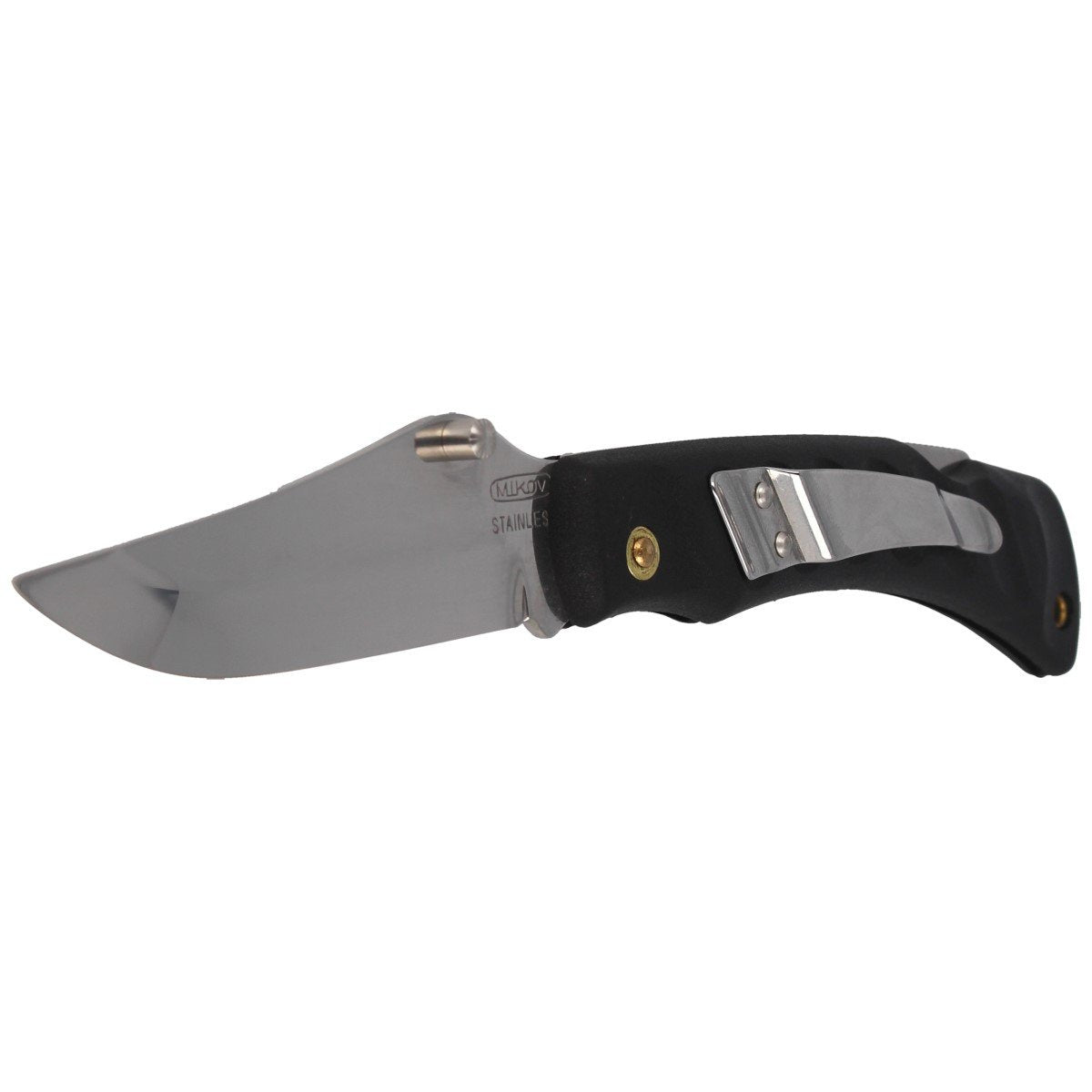 Nóż składany Mikov Crocodile Clip Point Black ABS, Mirror, Klips (243-NH-1/C CLIP/BLACK)