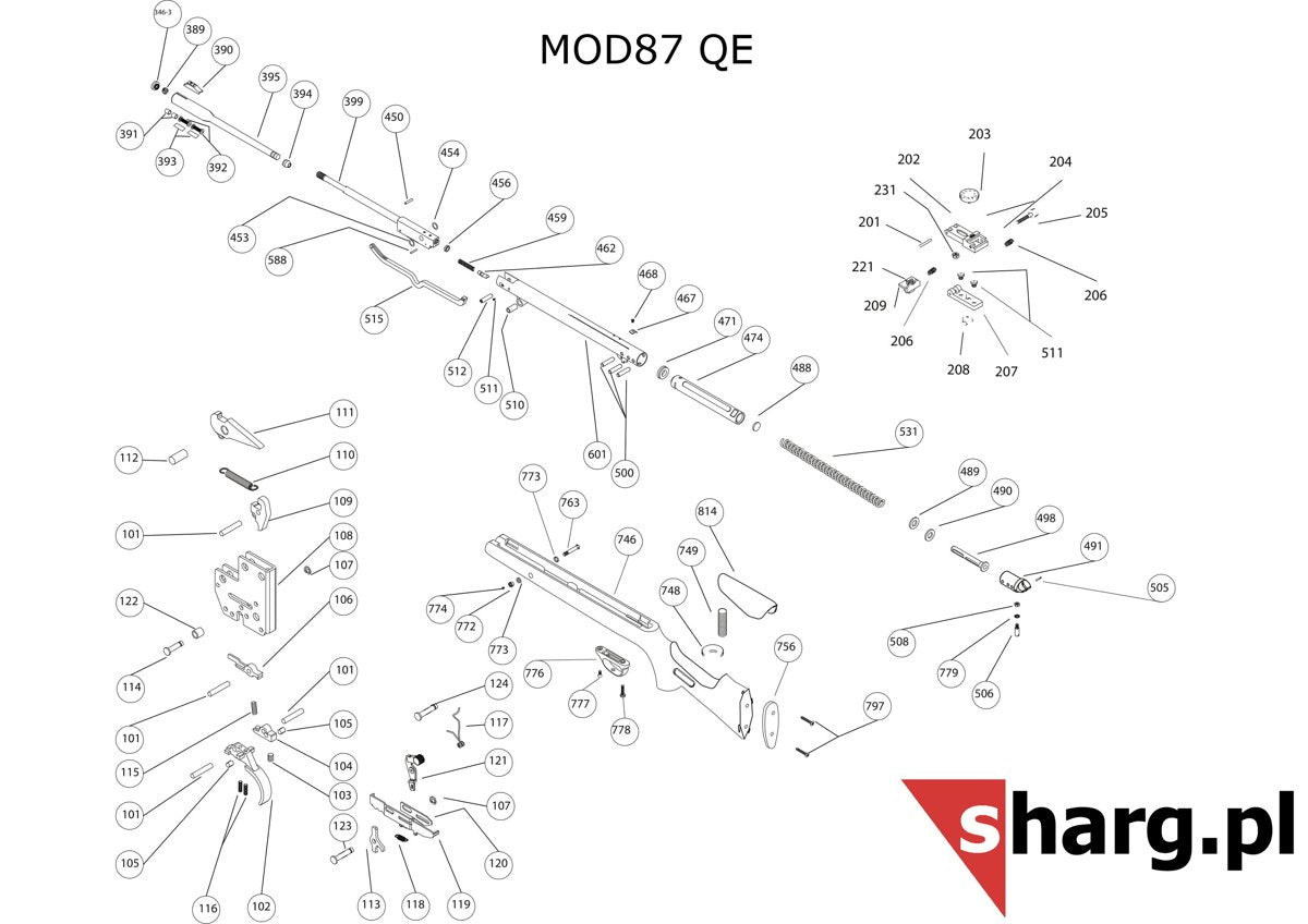 Sprężyna bezpiecznika spustu do wiatrówki Hatsan MOD 33-155, Dominator 200, Proxima (118)