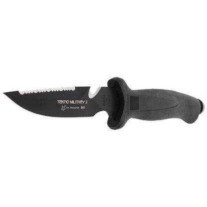 Nóż nurkowy FOX Tekno Military 2 Black / Black Blade (641)