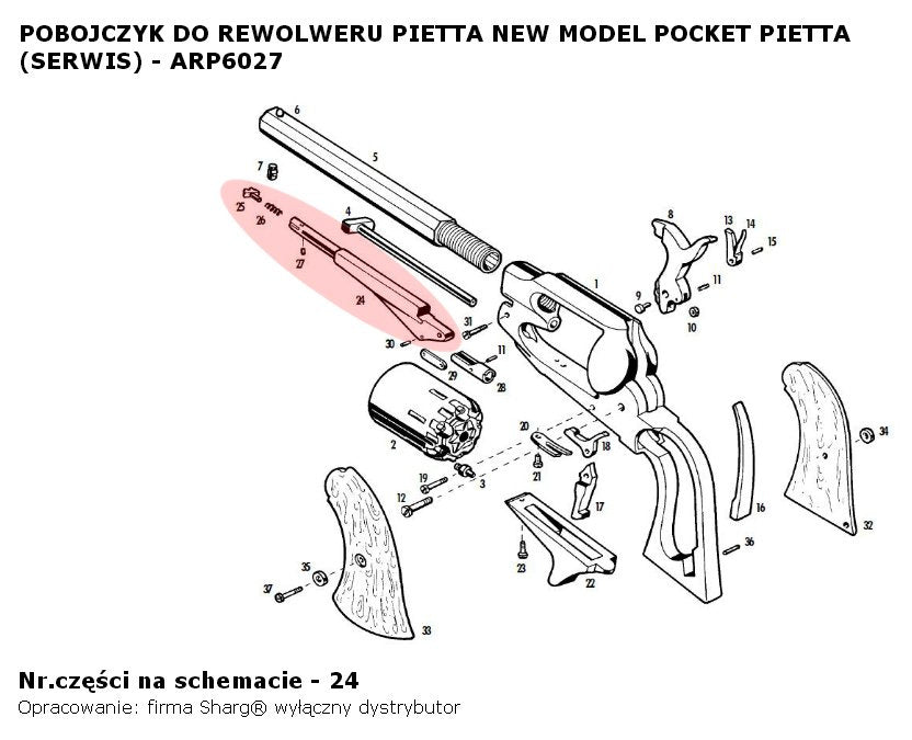 Pobojczyk Pietta 1863 Remington Pocket (ARP6027)