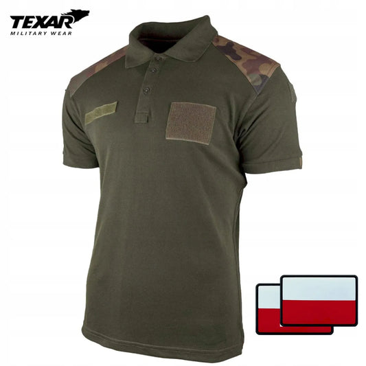 Koszulka Wojskowa POLO Taktyczna WZ.93 MORO WP 304A/MON - Olive r. L FLAGI