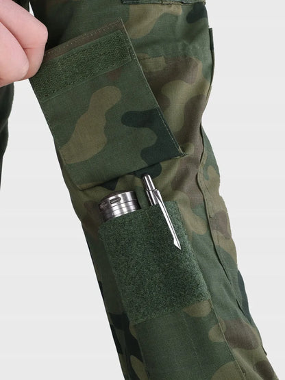 DOMINATOR BLUZA TAKTYCZNA WOJSKOWA COMBAT SHIRT KAMUFLAŻ MORO WZ.93 + FLAGI