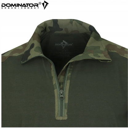 BLUZA TAKTYCZNA WOJSKOWA COMBAT SHIRT DOMINATOR KAMUFLAŻ MORO WZ.93 + FLAGI