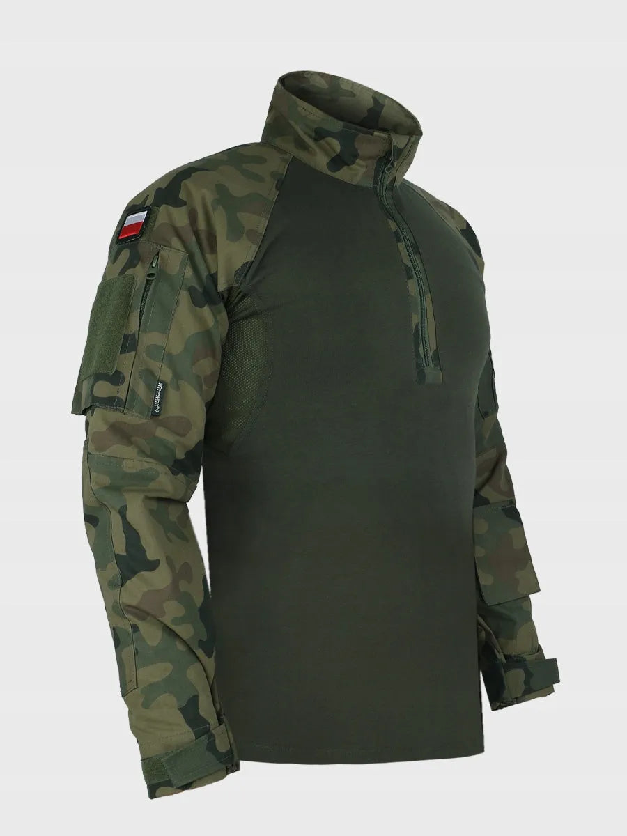 DOMINATOR BLUZA TAKTYCZNA WOJSKOWA COMBAT SHIRT KAMUFLAŻ MORO WZ.93 + FLAGI