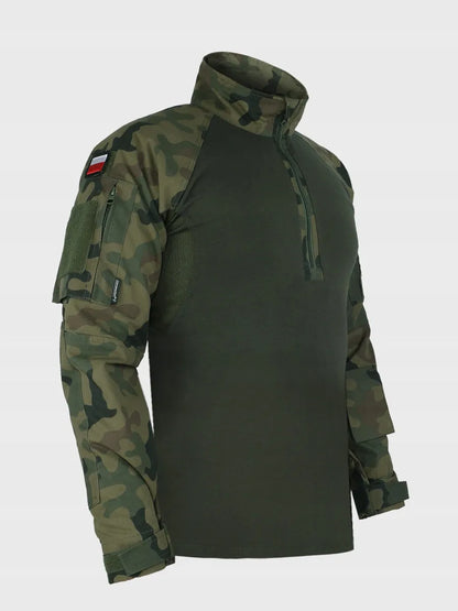 DOMINATOR BLUZA TAKTYCZNA WOJSKOWA COMBAT SHIRT KAMUFLAŻ MORO WZ.93 + FLAGI