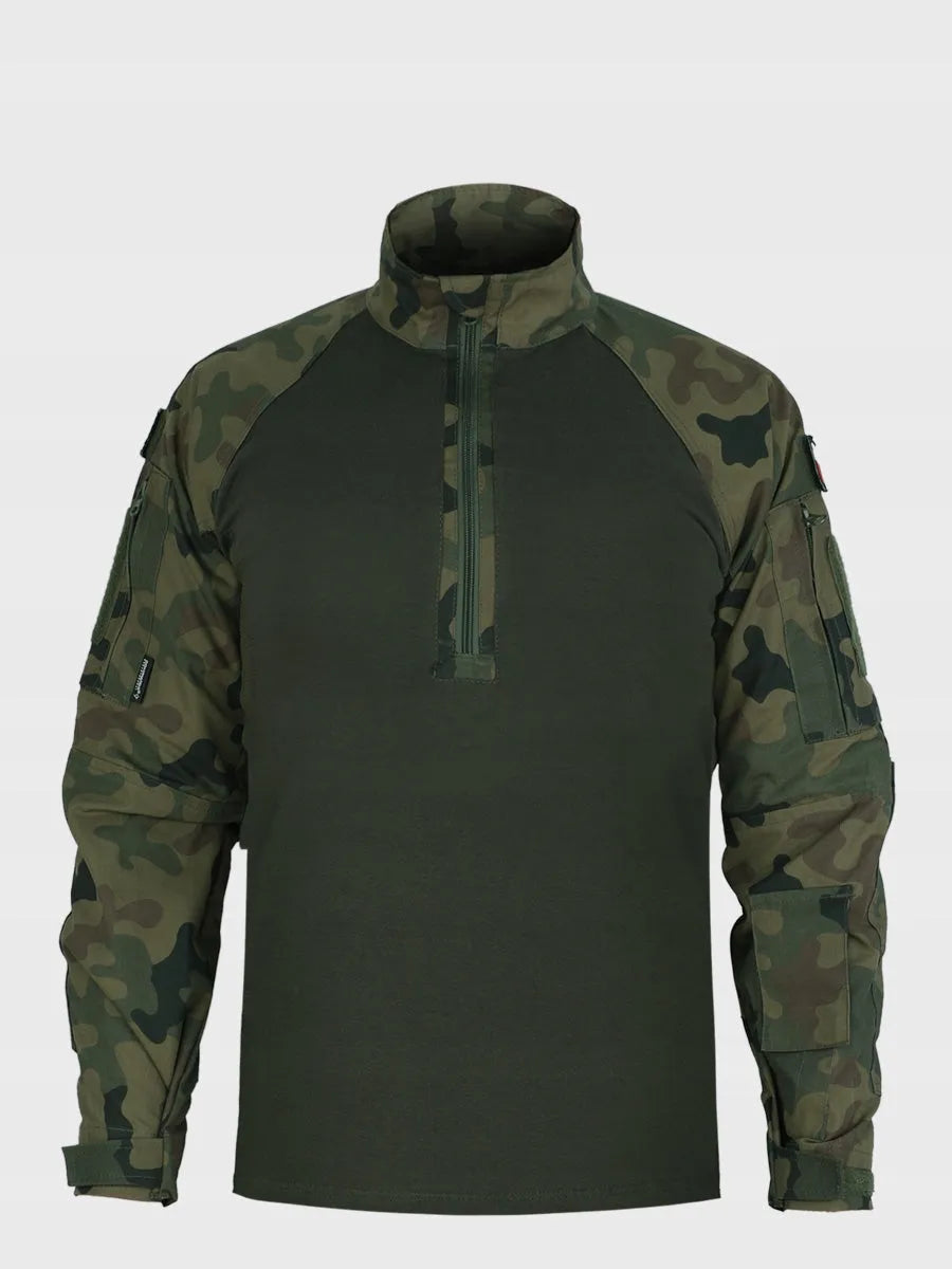 DOMINATOR BLUZA TAKTYCZNA WOJSKOWA COMBAT SHIRT KAMUFLAŻ MORO WZ.93 + FLAGI