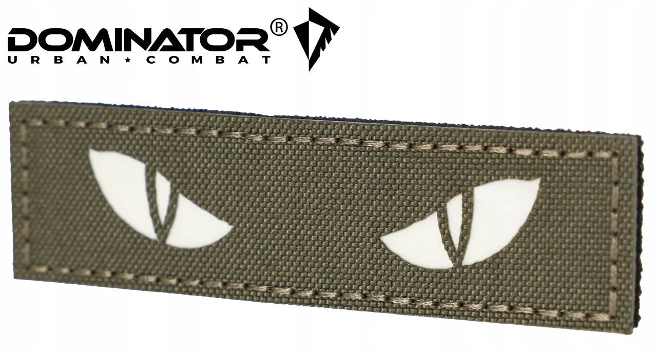 Naszywka na rzep Dominator Cat Eyes fluorescencyjna Olive