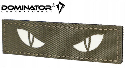 Naszywka na rzep Dominator Cat Eyes fluorescencyjna Olive