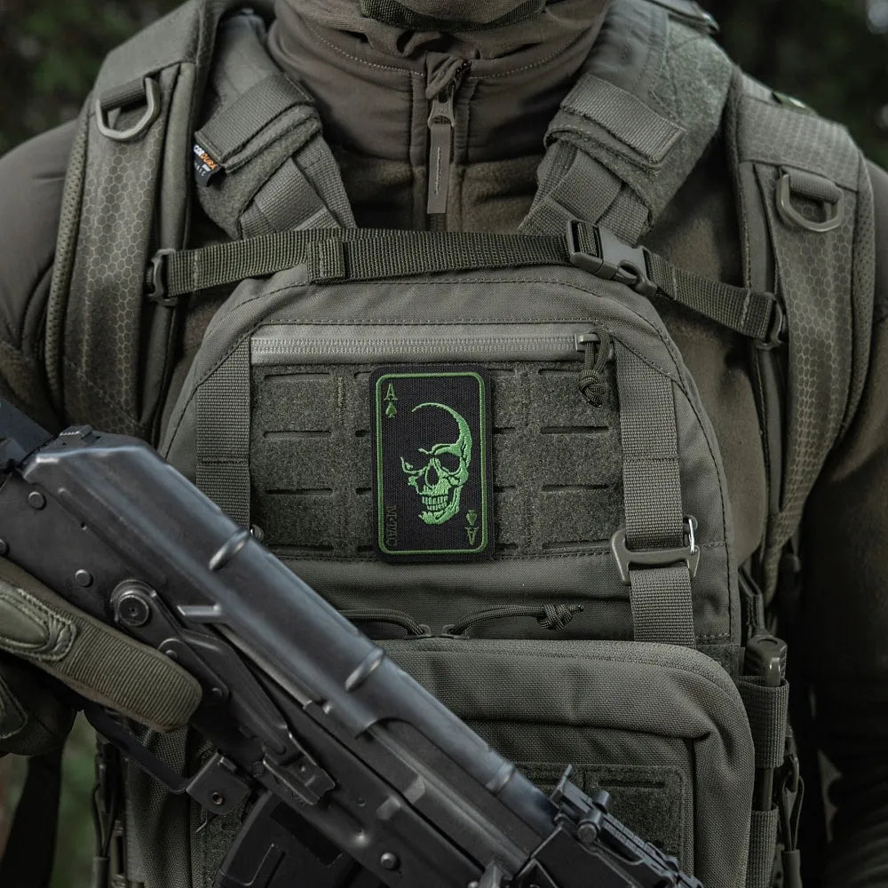 M-Tac - Naszywka Face of War - Haft - Czarny/Zielony