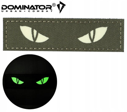 Naszywka na rzep Dominator Cat Eyes fluorescencyjna Olive