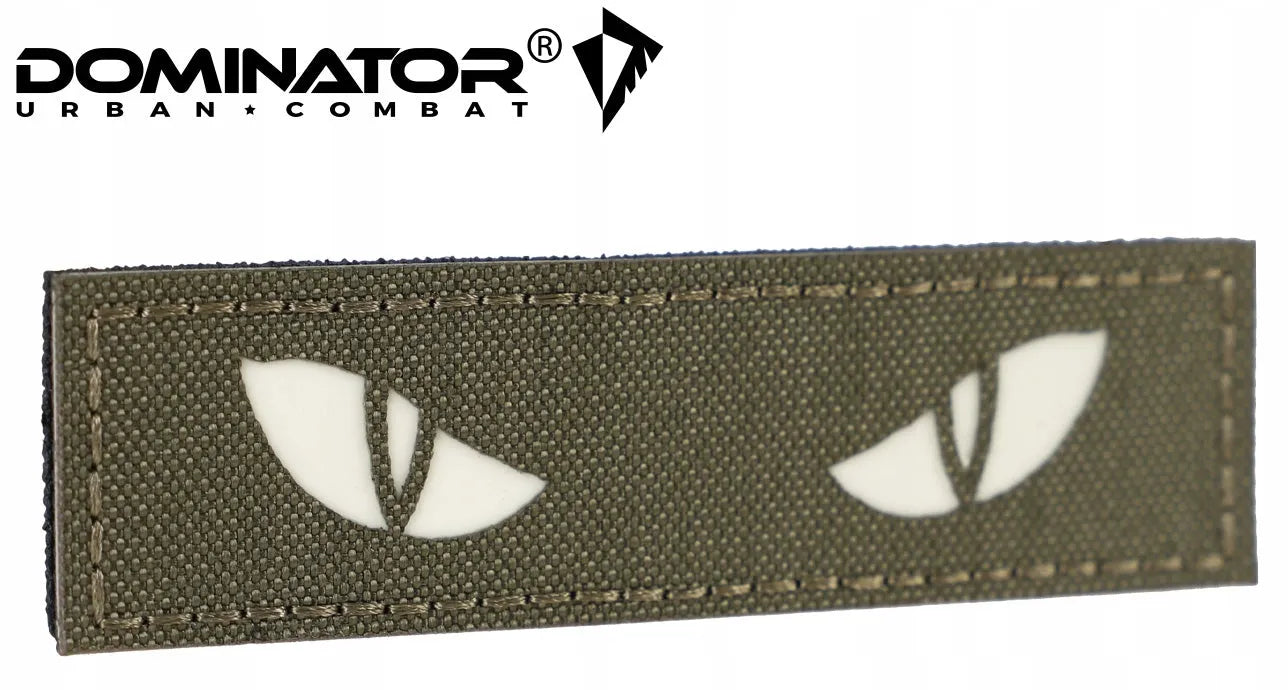Naszywka na rzep Dominator Cat Eyes fluorescencyjna Olive