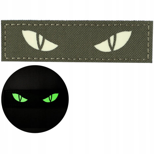 Naszywka na rzep Dominator Cat Eyes fluorescencyjna Olive
