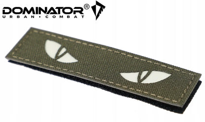 Naszywka na rzep Dominator Cat Eyes fluorescencyjna Olive