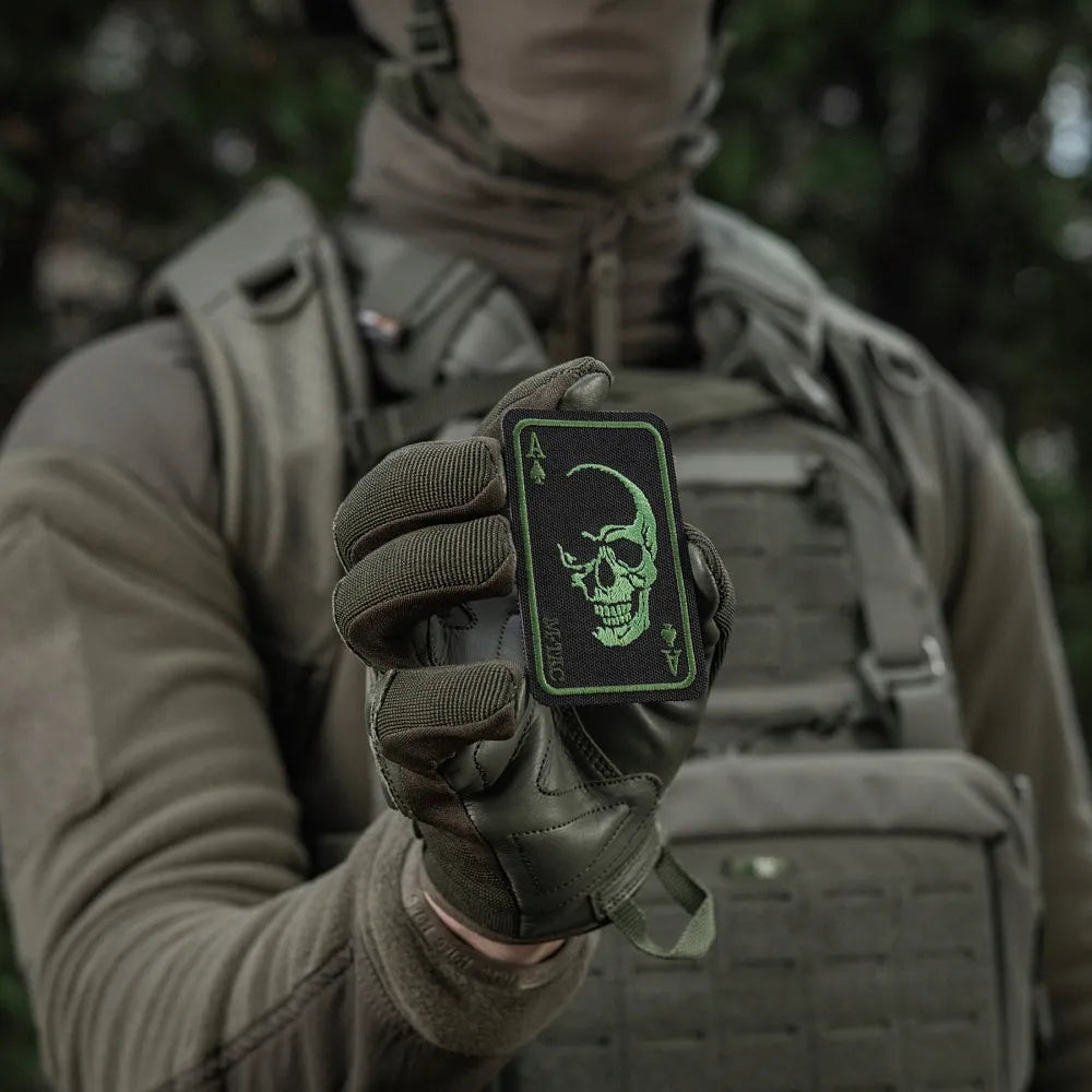 M-Tac - Naszywka Face of War - Haft - Czarny/Zielony