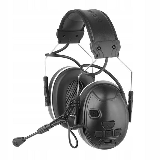 Earmor - Aktywne ochronniki słuchu C51 - NRR 24 dB - Bluetooth 5.3 - Czarny