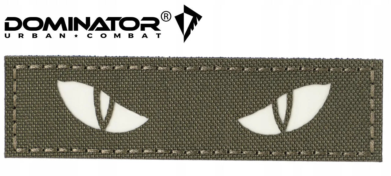 Naszywka na rzep Dominator Cat Eyes fluorescencyjna Olive