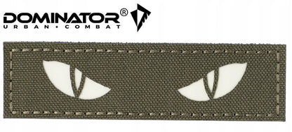 Naszywka na rzep Dominator Cat Eyes fluorescencyjna Olive