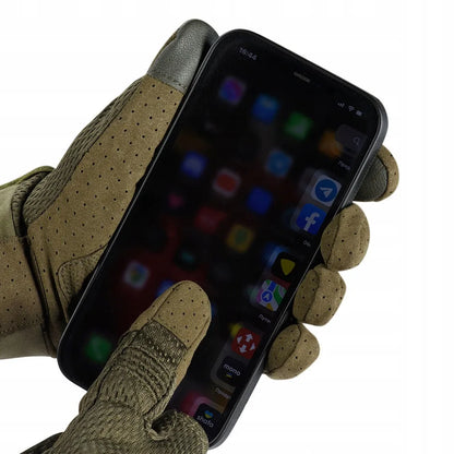 RĘKAWICE TAKTYCZNE WOJSKOWE OCHRONNE TOUCHSCREEN M-TAC A30 OLIVE L