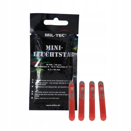 Światła chemiczne Mil-Tec 14931510 Lightstick 10 sztuk czerwone