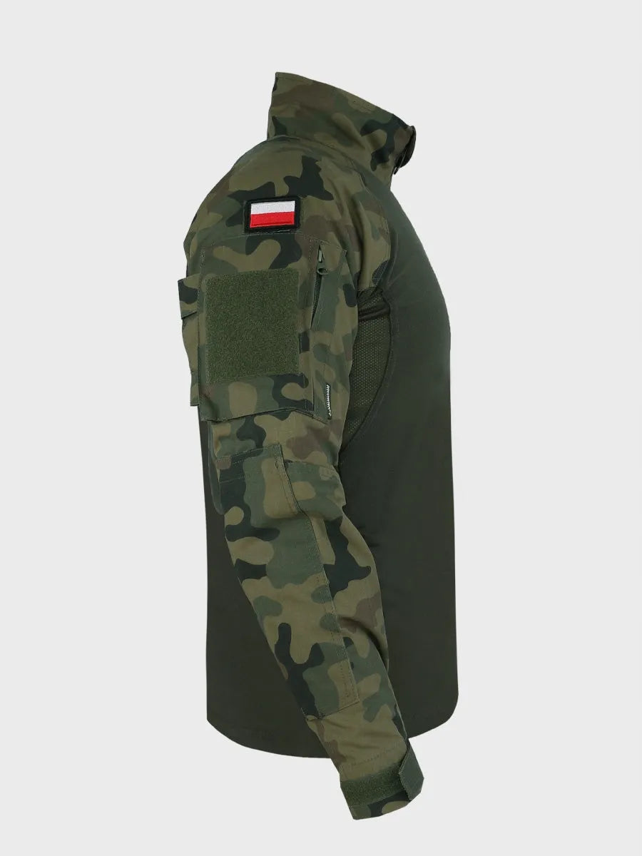 DOMINATOR BLUZA TAKTYCZNA WOJSKOWA COMBAT SHIRT KAMUFLAŻ MORO WZ.93 + FLAGI