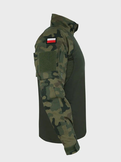 DOMINATOR BLUZA TAKTYCZNA WOJSKOWA COMBAT SHIRT KAMUFLAŻ MORO WZ.93 + FLAGI