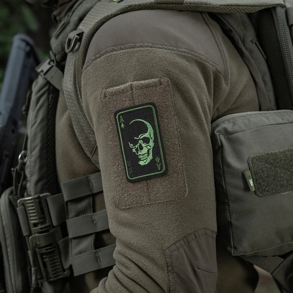 M-Tac - Naszywka Face of War - Haft - Czarny/Zielony